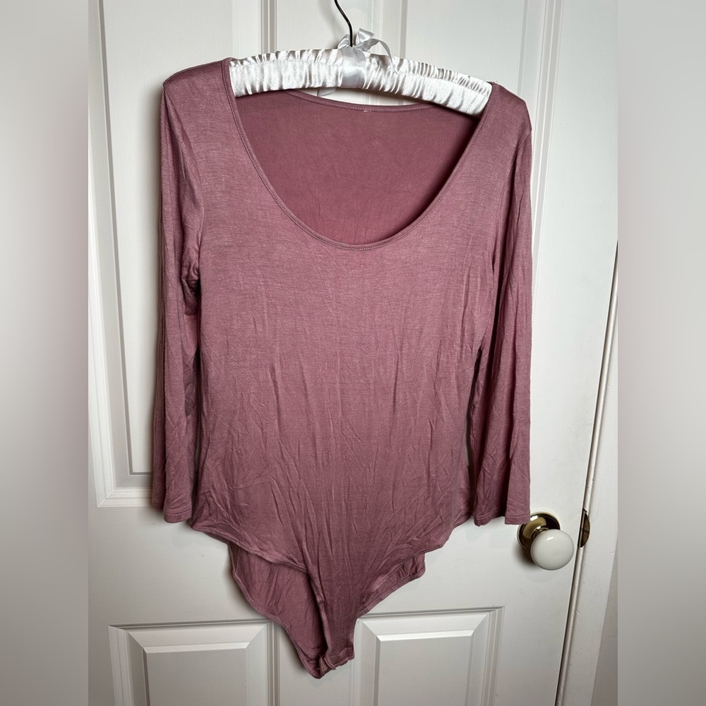 Elegant Mauve Long Sleeve Bodysuit